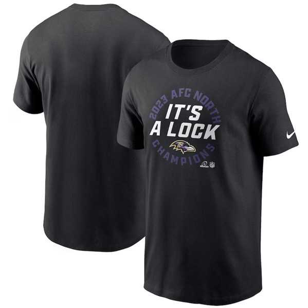 Men's Baltimore Ravens Black 2023 AFC North Division Champions Locker Room Trophy Collection T-Shirt,We sell and wholesale Men's Baltimore Ravens Black 2023 AFC North Division Champions Locker Room Trophy Collection T-Shirt on line form chian!